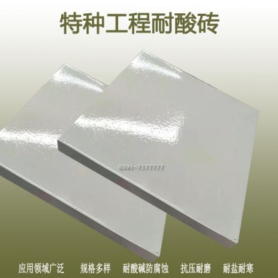 耐酸陶瓷耐高温瓷砖 象牙白素面耐磨地砖 陕西中冠耐酸砖厂家图3