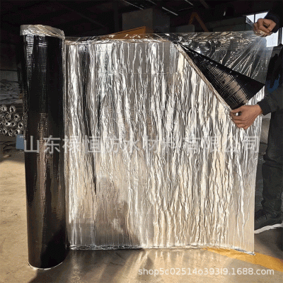 自粘聚合物改性沥青防水卷材彩钢瓦厂房用金属铝箔面自粘防水卷材图2