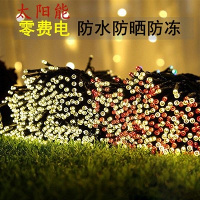 太阳能灯串户外led防水星星灯庭院氛围小彩灯节日装饰灯串灯批发图2