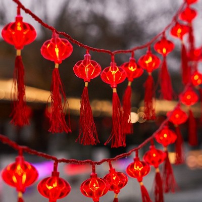 新年小灯笼彩灯串大量批发串灯中国风led红灯笼春节装饰节日彩灯图2