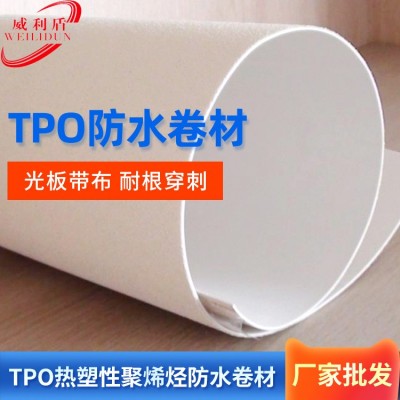 热塑性聚烯烃TPO防水卷材 耐根穿刺国标企标 1.5mm TPO自粘卷材图4