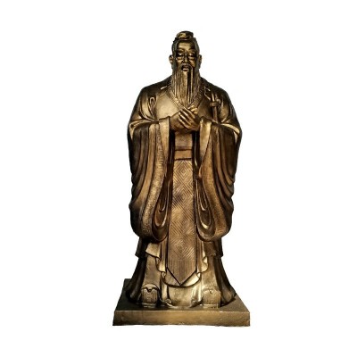 汉白玉石雕人物校园广场老子雕塑摆件 恩师送礼儒家石雕像孔子像图5