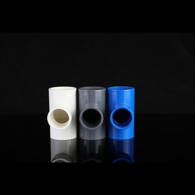 PVC给水三通 等径平面三通灌溉加厚塑料家具水管接头管件 配件批发图2