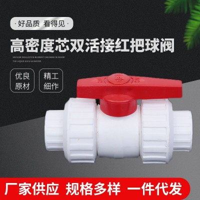 源头厂货PPR双活接大流量球阀 PE25钢芯阀门ppr20高密度水阀开关图2