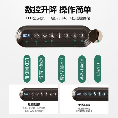 双电机电动升降桌办公桌升降笔记本电脑桌升降桌架【出厂价】图2
