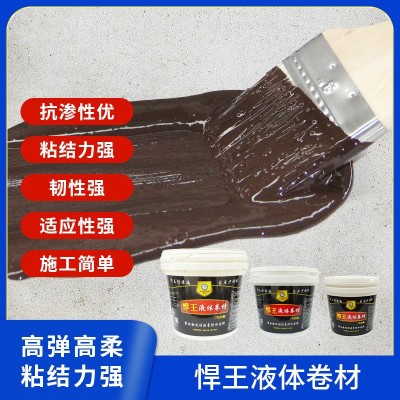 工厂批发悍王防水涂料液体卷材小包装屋顶地面沥青防水防潮材料图3