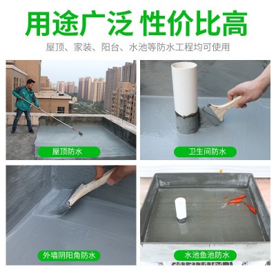 js聚合物水泥防水涂料屋顶房顶水池鱼池补漏材料卫生间防漏胶堵王图2