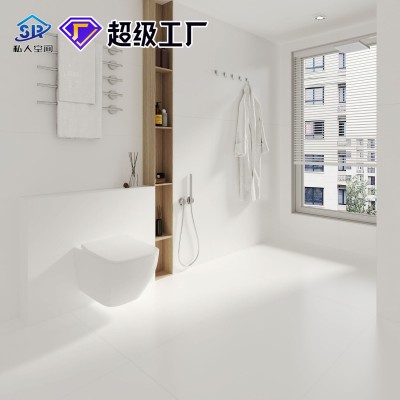 天鹅绒肌肤釉佛山瓷砖750x1500防污奶白奶黄地板砖素色柔光砖地砖图4