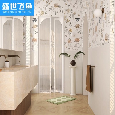 轻法式卫生间瓷砖花砖400x800 复古艺术浴室墙砖厨房厕所全瓷墙砖图3