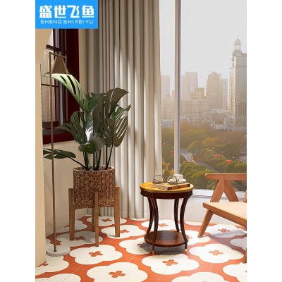 娘惹网红艺术花砖300x300厨房卫生间瓷砖阳台花园地砖复古地砖图5