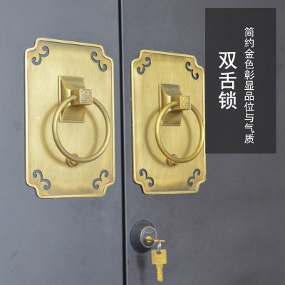 厂家直销 古风将军门园林复古宅院大门古宅入户门双舌锁推拉门图3