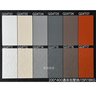 200*400mm抗冻瓷砖全通体麻面凹凸面文化石别墅自建房外墙砖图2