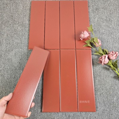 简约轻奢75X300哑光长条砖ins彩色手工砖餐厅吧台厨房浴室墙面砖图2