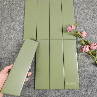 简约轻奢75X300哑光长条砖ins彩色手工砖餐厅吧台厨房浴室墙面砖图3