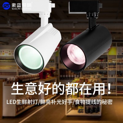 生鲜灯led水果店熟食专用灯蔬菜海鲜超市天花板灯彩光轨道射灯图2