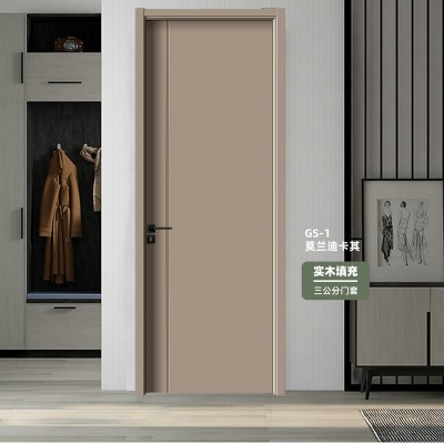 TATa同款木门隔音套装门 酒店室内房间门 碳晶免漆实木复合卧室门图2