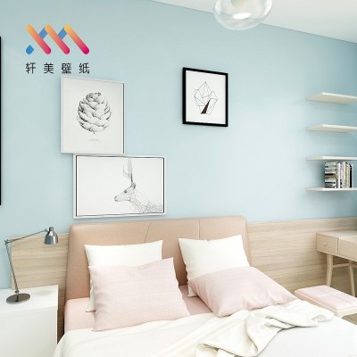 墙纸自粘批发卧室防水防潮宿舍翻新贴纯色白色直播背景墙贴纸壁纸图4