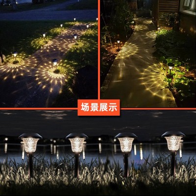 亚马逊爆款 太阳能草坪灯 户外防水不锈钢玻璃led花园景观 地插灯图3