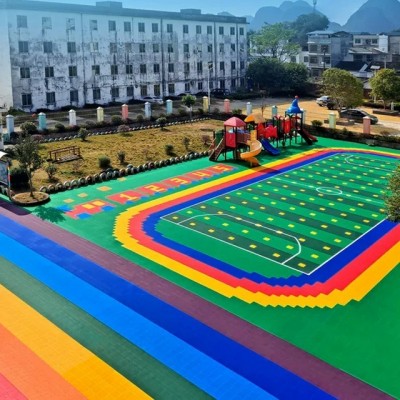 9宫格悬浮地板 篮球场 幼儿园 热塑运动地板地垫 16宫格 25宫格图2