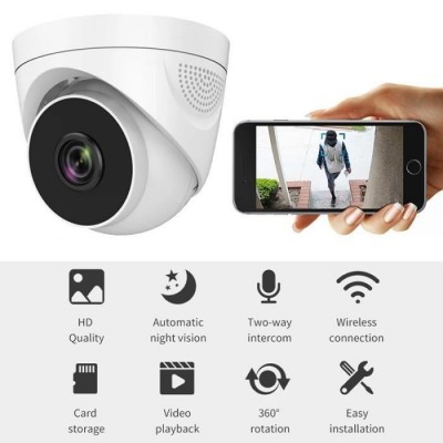 海螺新款摄像机高清夜视壁挂家用监控无线wifi安防摄像头图2