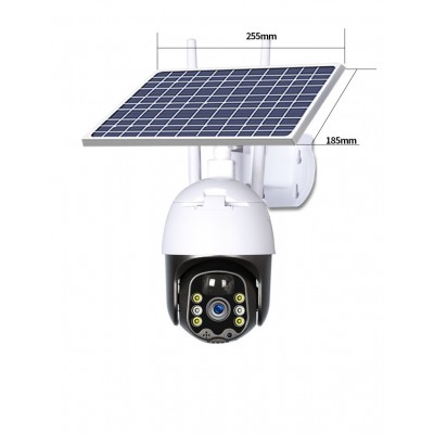 户外4G太阳能监控器300W高清全彩低功耗无线WiFi鱼塘果园摄像机图4