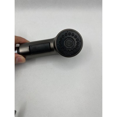 全铜抽拉式水龙头枪灰色冷热面盆龙头家用升降伸缩冷热抽拉式龙头图2