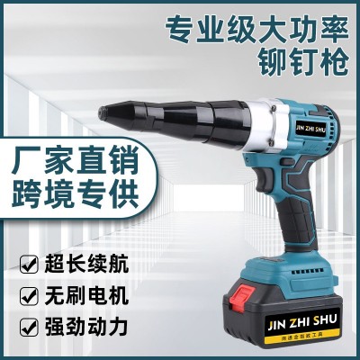 无刷电动拉铆枪全自动充电拉铆抽芯手动家用拉钉枪工业锂电铆钉枪图2