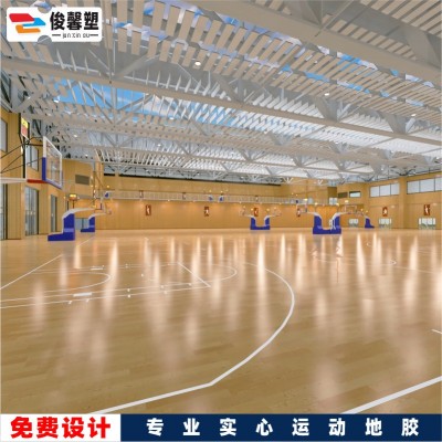 室内室外篮球场PVC地板运动地胶 乒乓球场塑料地皮羽毛球场地板胶图2