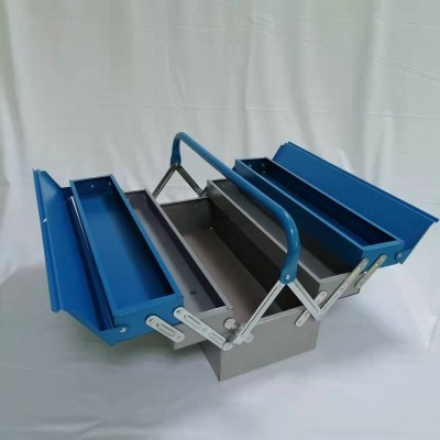 工具箱多功能家用车载收纳箱大号三层折叠空箱户外手提铁皮箱铁箱图3