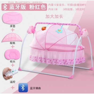 婴儿摇篮摇床加长摇篮床电动哄睡母婴用品厂家批量淘货源一件代发图2