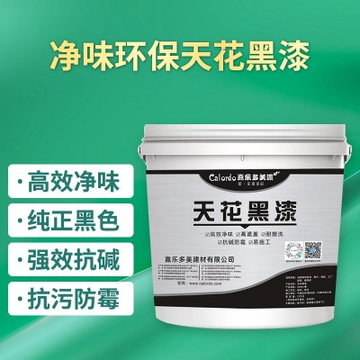 厂家直销内外墙水泥墙面天花自喷水性黑漆工装净味防霉乳胶漆批发图2