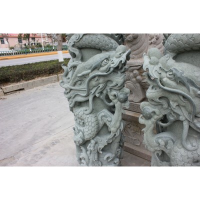 福建石雕批发销售龙柱加工定制二龙戏珠华表雕塑柱子石雕定制加工图2