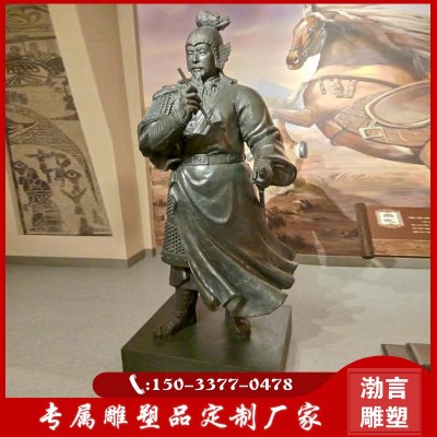 岳飞将军雕像定制铸铜人物雕塑历史文化岳母刺字模型校园装饰摆件图3