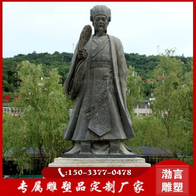 玻璃钢诸葛亮仿铜历史名将雕塑古代铸铜三国军师雕像名人景观摆件图4