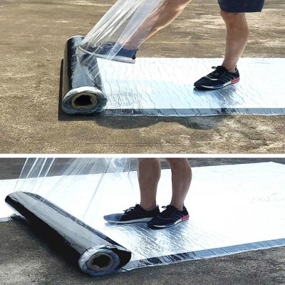 铝箔面自粘防水卷材 楼顶彩钢瓦防水 自粘聚合物改性沥青防水卷材图2