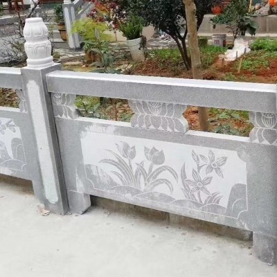 桥梁石材栏杆价格河道公园小区别墅小桥栏杆 石雕汉白玉栏杆图3