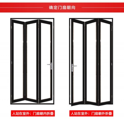 左右折叠窗全开窗 封阳台密封隔音防水钢化玻璃防盗窗 铝合金门窗图5