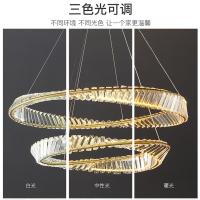 网红新款轻奢别墅客厅灯饰创意艺术卧室灯后现代简约餐厅水晶吊灯图3