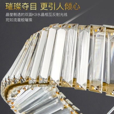 网红新款轻奢别墅客厅灯饰创意艺术卧室灯后现代简约餐厅水晶吊灯图2