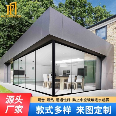 现代简约推拉门 厨房阳台滑动移门 铝合金静音玻璃门吊趟门图4