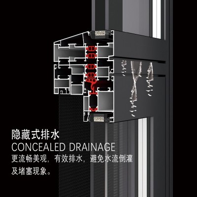佛山门窗工厂120断桥系统窗窗纱一体平开窗 隔音隔热铝合金玻璃窗图5