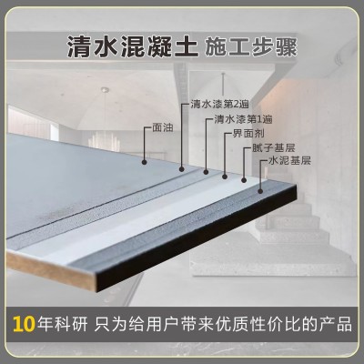 包邮森舍清水混凝土背景墙地板漆墙泥内外墙护栏地面涂料工业风图4