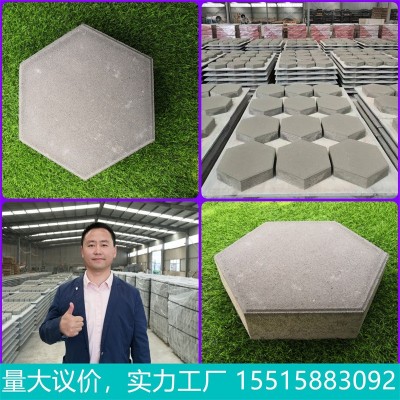 实心六边型河道护坡砖六角砖边长20cm厂家直供生态六棱砖连锁护土图2