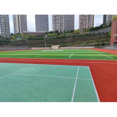 翱宵 学校体育馆定制硅pu球场 一对一PVC塑胶地板设计图2