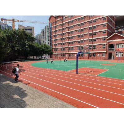 翱宵 学校体育馆定制硅pu球场 一对一PVC塑胶地板设计图3