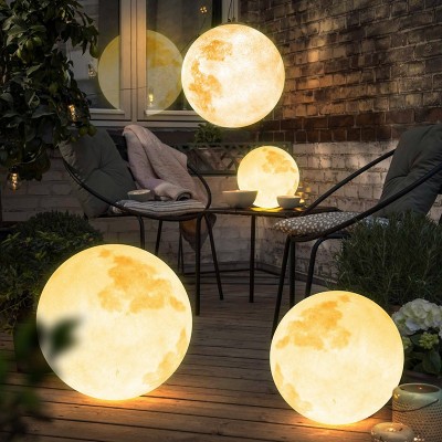 月球吊灯星球灯艺术室内工装圆球灯网红吊灯北欧餐厅灯卧室月亮灯图2