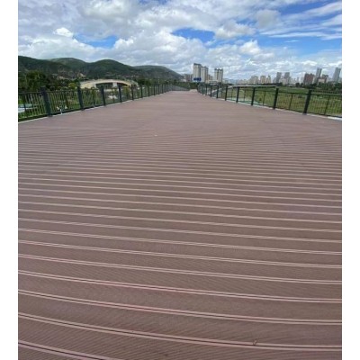 木塑地板 塑木材料 户外庭院塑木板 景观工程木塑材料 美达木业图3