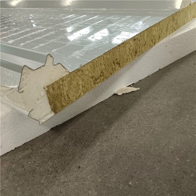 建筑工程用聚氨酯封边岩棉屋面板 保温夹芯板图3