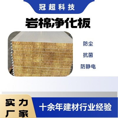 厂家直供防火防水隔音岩棉板 内墙隔热吊顶机制岩棉净化板 洁净板图3