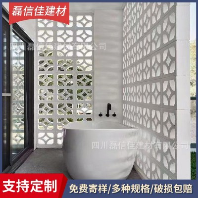 空心砖网红pu水泥构件客厅仿水泥隔断墙轻质艺术九宫格装饰聚氨酯图2